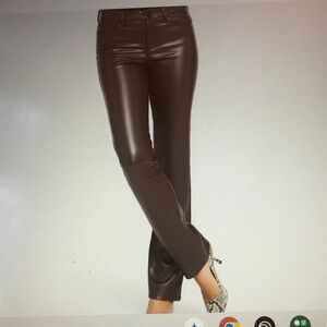 NWT NYDJ Faux Leather Marilyn Straight Pants